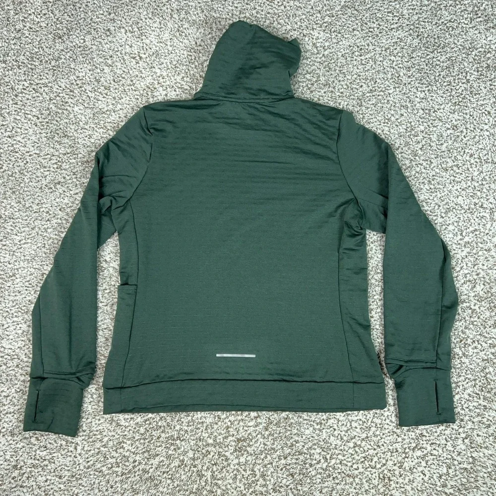 Nike Womens Pullover Medium Green Therma Fit High Neck Base Layer Running Top